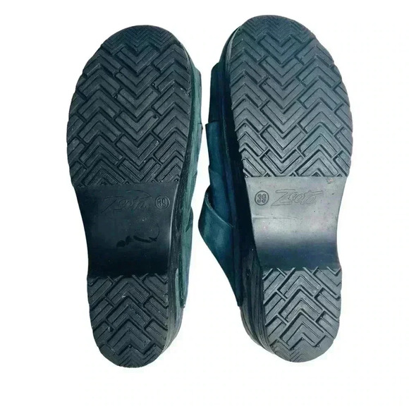 Zeeta Slip On Sandal Size 39 Cross Strap Blue Suede. - Picture 5 of 12